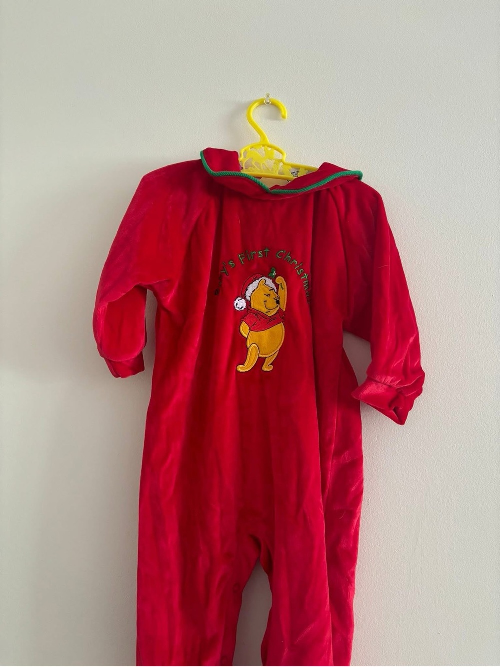 Disney Red Winnie the Pooh Holiday Footie